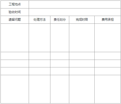 解決竣工驗收遺留問題協議