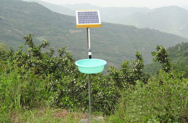 自制太陽能水淹式果園殺蟲燈