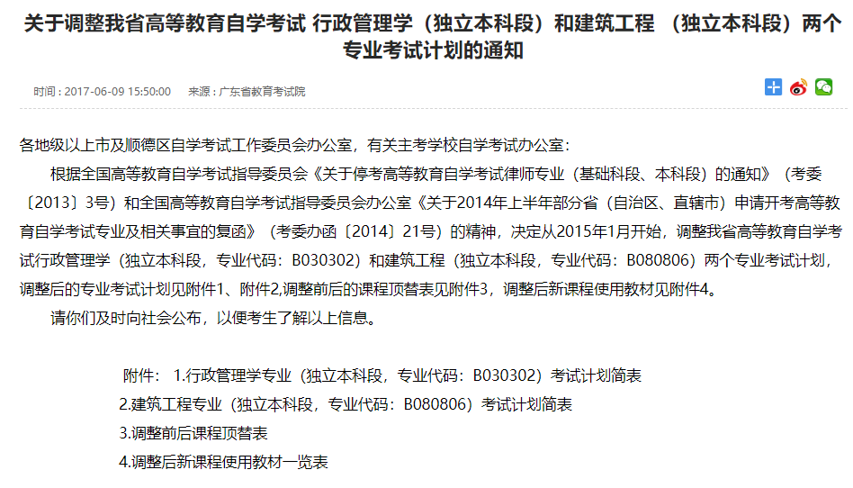 廣東自考調整課程頂替 廣東自考調整課程頂替